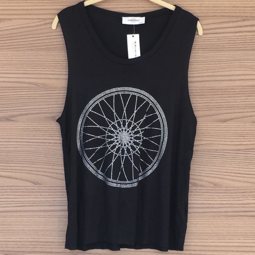 SoulCycle Black Rhinestone Tank